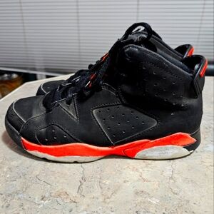Nike Air Jordan 6 Retro Infrared Black Red 2014 GS 384665-023 Youth Size 3Y